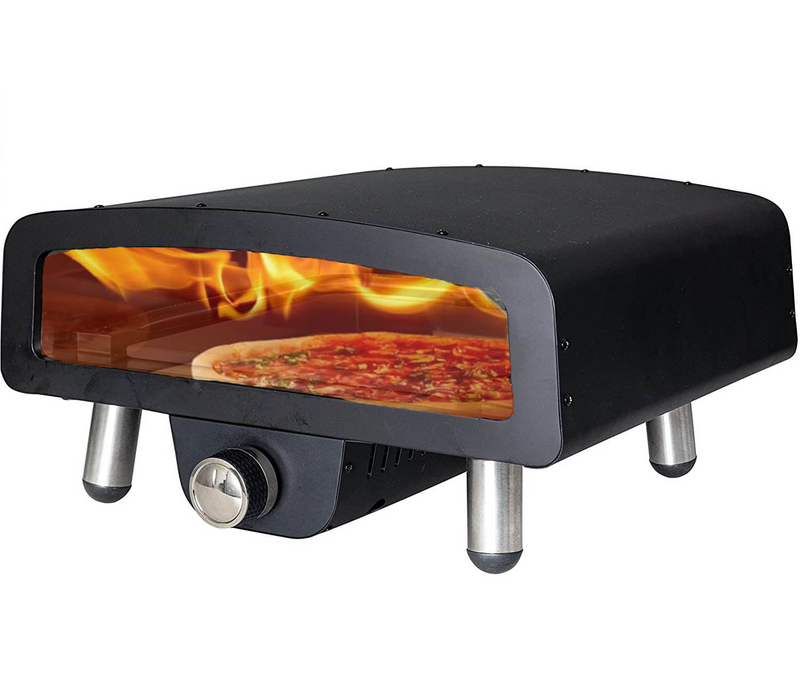 Portable Gas Pizza Oven – Tabletop Outdoor Pizza Oven with Stone Baking Surface for Backyard & Camping