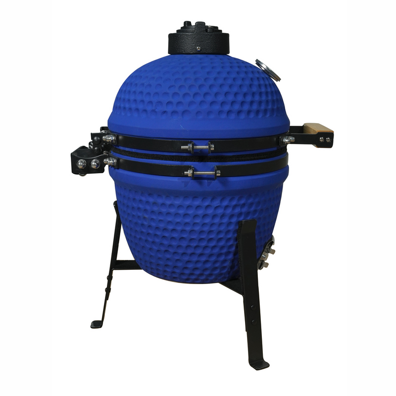 Auplex 13-Inch Kamado Ceramic BBQ Grill with Electronic Ignition – Portable Outdoor Smoker & Grill